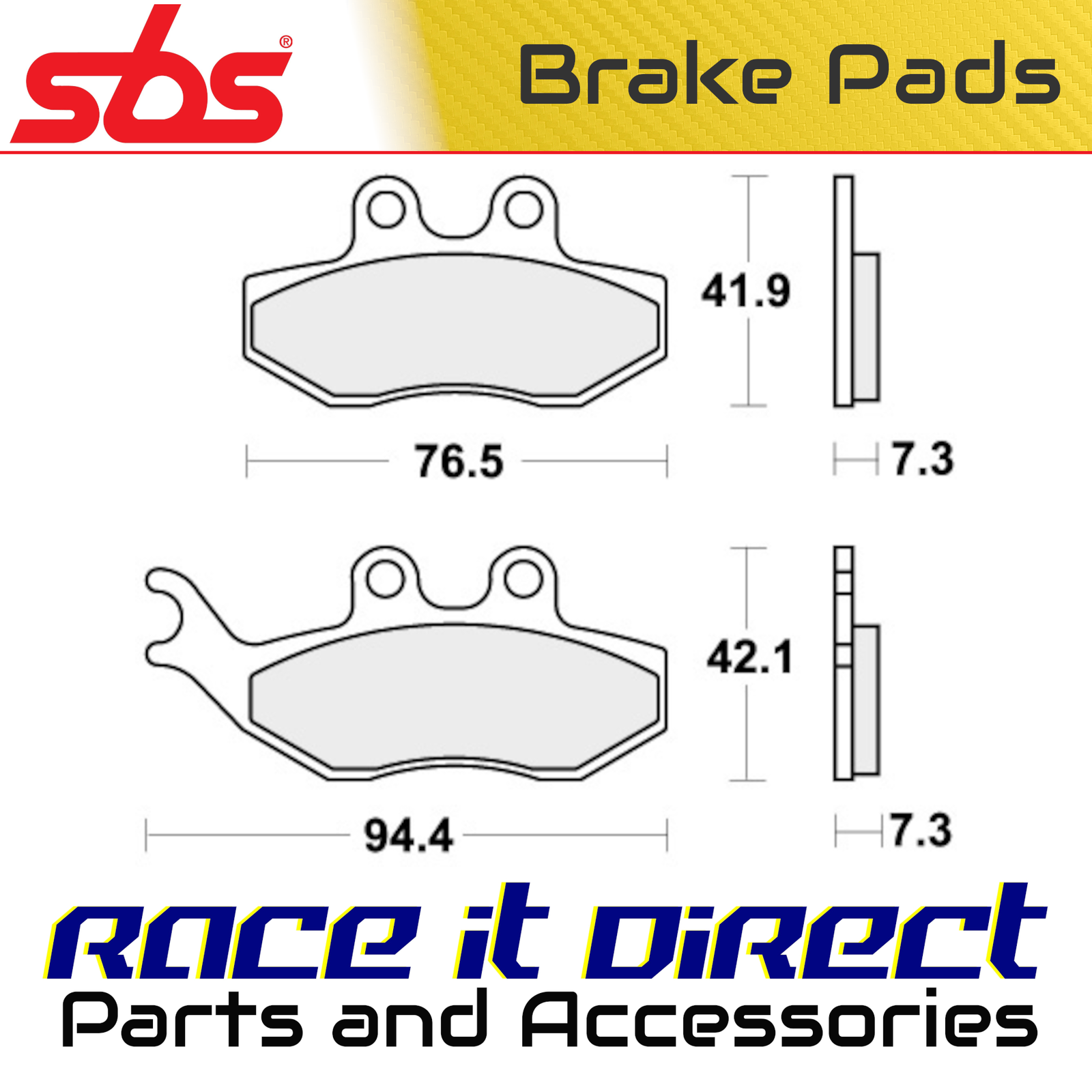 Brake Pads for AJP PR4 125 ENDURO 2010-2012 Front Street SBS