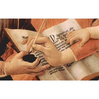 Madonna the Magnificent Detail 2 by Botticelli - 24x32 Inch Rolled Canvas...