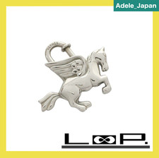 Near MINT HERMES Pegasus Motif Cadena Lock Bag Charm Silver Authentic From Japan