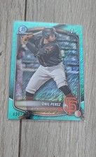 2025 Bowman - Chrome Prospects Onil Perez #BCP-134 Aqua Shimmer Refractor /125