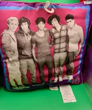 2013 Never Used One Direction Pink💕Throw Pillow Original Tags New NWT Rare