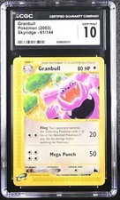 CGC 10 GEM MINT Granbull 61/144 Pokemon 2003 Skyridge Pop 31 on eBay