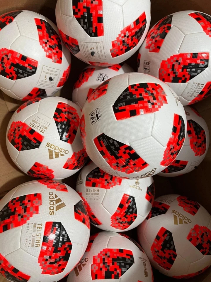 Оптовая партия из 10 футбольных мячей Adidas Fifa World Cup Russia 2018 Telstar размер 5 - Изображение 2 из 4