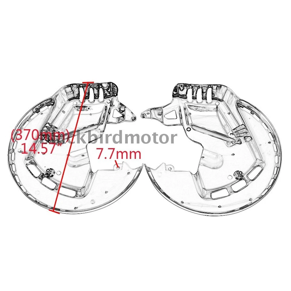 Cubiertas de rotor de freno cromadas con anillo LED de fuego para Honda Goldwing GL1800 01-14 F6B Foto 2 de 4