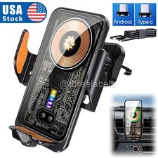 66W Fast Charge Wireless Car Charger Auto Clamping Mount Air Vent Phone Holder