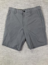 Banana Republic Shorts Mens 32 Gray Comfort Flat Front Stretch Wicking Chino