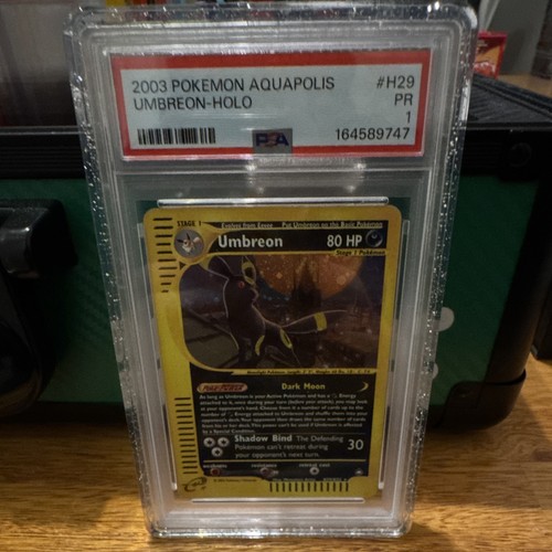 2003 POKEMON AQUAPOLIS #H29 UMBREON-HOLO PSA 1