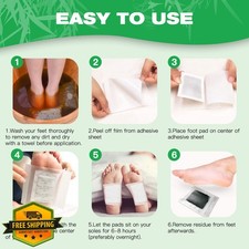 Foot Paches, Deep Cleansing, 100 Pads, Stress Relief