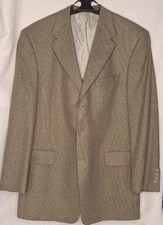 Hart Schaffner Marx 40R Wool Blend Tan Sports Coat Jacket StudioCollection Brown