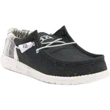 NWT Hey Dude Wally Funk Opal Bolt Black Mens Size 13 Slip-On Casual Shoes