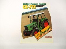 Original Prospekt Mauser CS-733 Traktor Kabine an Fendt Farmer 201S von 1985