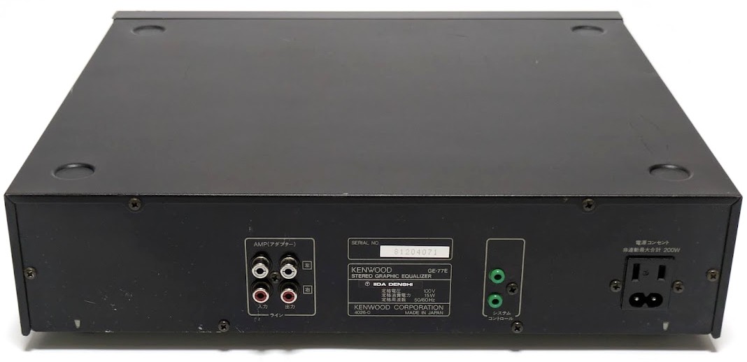 KENWOOD ステレオグラフィックイコライザー GE-77E KENWOOD ケンウッド ステレオ グラフィック イコライザー GE-77E