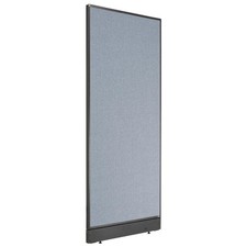 24-1/4"W x 64"H Non-Electric Office Partition Panel with Raceway Blue