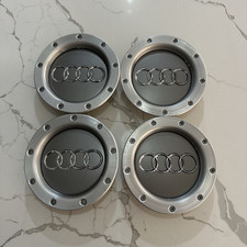 4x 1997-2011 Audi Wheel Center Caps For A4 A6 S6 A8 Tt 8d0601165k Grey Chrome