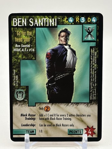 Wildstorms CCG Ben Santini I.O. Rare Card Limited Image DC Comics - Picture 1 of 2