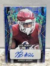 2022 Leaf Flash Kennedy Brooks Blue Kaleidoscope Autograph /20 Oklahoma