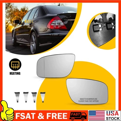 Door Driver Passenger Side Reversing Mirror Glass for Mercedes-Benz E320 E550