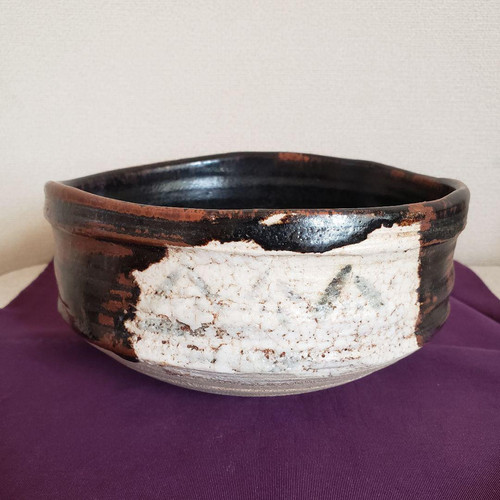 ORIBE Ware CHAWAN BOWL 6.6 inch 18TH CENTURY EDO Period Japanese Antique Old Art