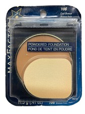 max factor powered foundation 106 cool bronze scuffed box
