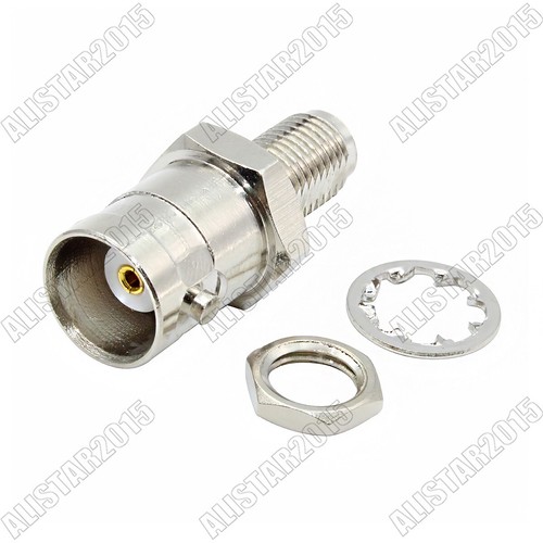 BNC Female Jack to SMA Jack Bulkhead Panel Mount Adapter Coax Connector SMA-BNC - Picture 6 of 6