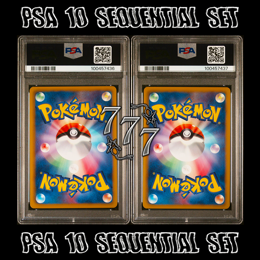 PSA 10 Sequential Entei 70 & Raikou 71 EX Dark Rush Japanese