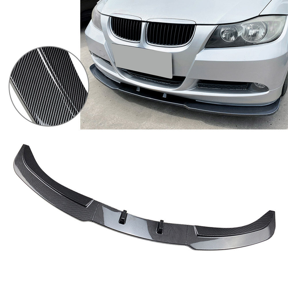 BMW 3 Series E90 E91 320i 2005-2008 Carbon Black Front Bumper Lip Spoiler