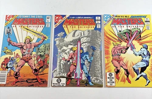 MASTERS OF THE UNIVERSE #1 2 3 Full Run 1-3 DC Comics 1982 NICE!