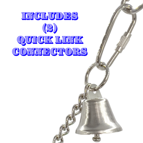 1082 Small Ringy Ringer - Handmade versatile durable bird cage toy, Shiny - Picture 3 of 5
