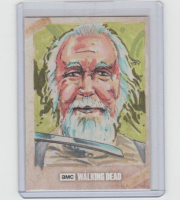 WALKING DEAD EVOLUTION HERSHEL SKETCH CARD BY ARTIST JASON KIMBLE  1/1!