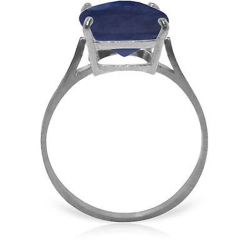 4.83 ct Platinum Plated 925 Sterling Silver Ring Natural Cushion Sapphire - Image 2 of 3