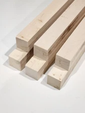 Pack of 6, Maple Wood 1-1/2"x1-1/2"x12" Lumber, Turning Blank Spindle, Square