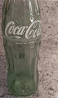 Vintage Coca-Cola Mexico Green Glass White Print Soda Pop Bottle 9.75 Inches