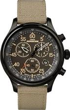 Timex Expedition Field Chronograph Black Dial Nylon 43 mm Men's Watch TW4B10200