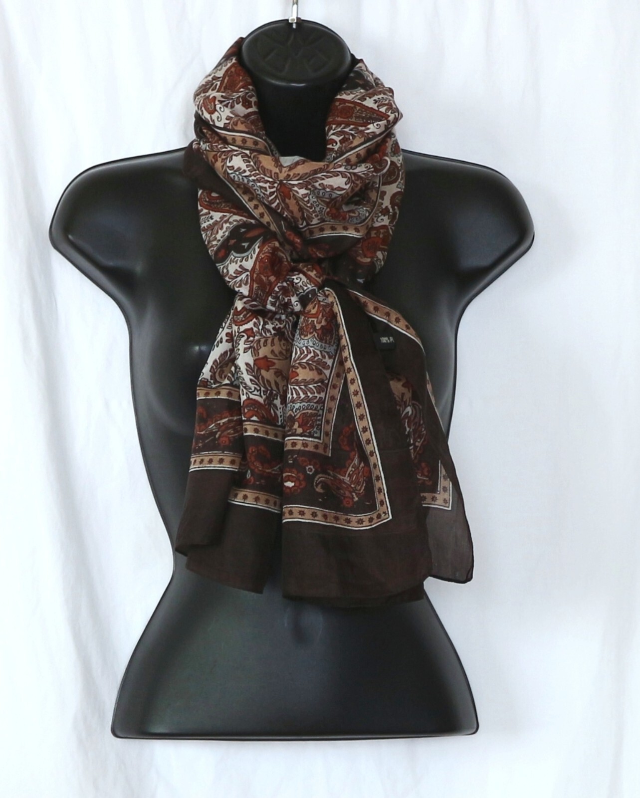 AMAZING SCARVES Black/Multi Rectangular Silk Scar… - image 6