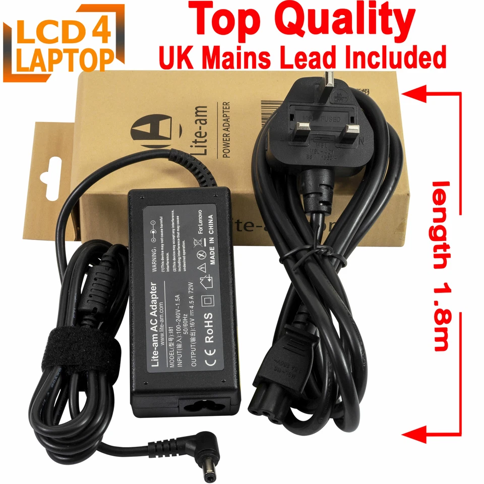 Laptop AC Adapter Battery Charger PSU For IBM Thinkpad R40E R50 R50e R50p R51 - Image 2 of 4