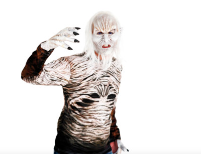 Weiße Walker Maske mit Perücke ODER Handschuhe Game of Zombie Thrones Cosplay Halloween