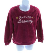 Love, Alexa Girls Wine Don't Stop Dreaming Long Sleeve Sweatshirt Size Large