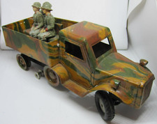 *MARKLIN* GERMANY-CARRO MILITARE e SOLDATINI IN PASTA-ANNI 30- 20 cm-funzionante