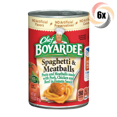 6x Cans Chef Boyardee Lasagna Pasta With Chunky Tomato & Meat Sauce 14.5oz