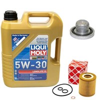 MotoröL Set 5W-30 5 Liter + ÖLfilter + ÖLablassschraube FüR BMW 3Er 316I 318 E46