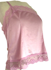 Vintage Camisole, Pink Warner's Whimsies Top Lingerie Bralette Satin 36 F Tank