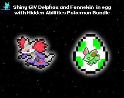   Shiny 6IV Delphox Fennekin egg Bundle for Pokemon Scarlet Violet Legends Z-A