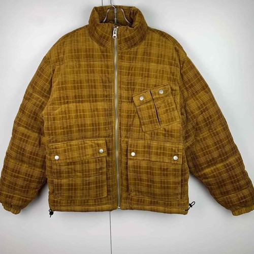 Debossed Corduroy Puffer Jacket Mens 