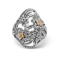 Carolyn Pollack Sterling Silver & Brass Desert Rose Ring 7 Carolyn Pollack Sterling Silver & Brass Desert Rose Ring 7