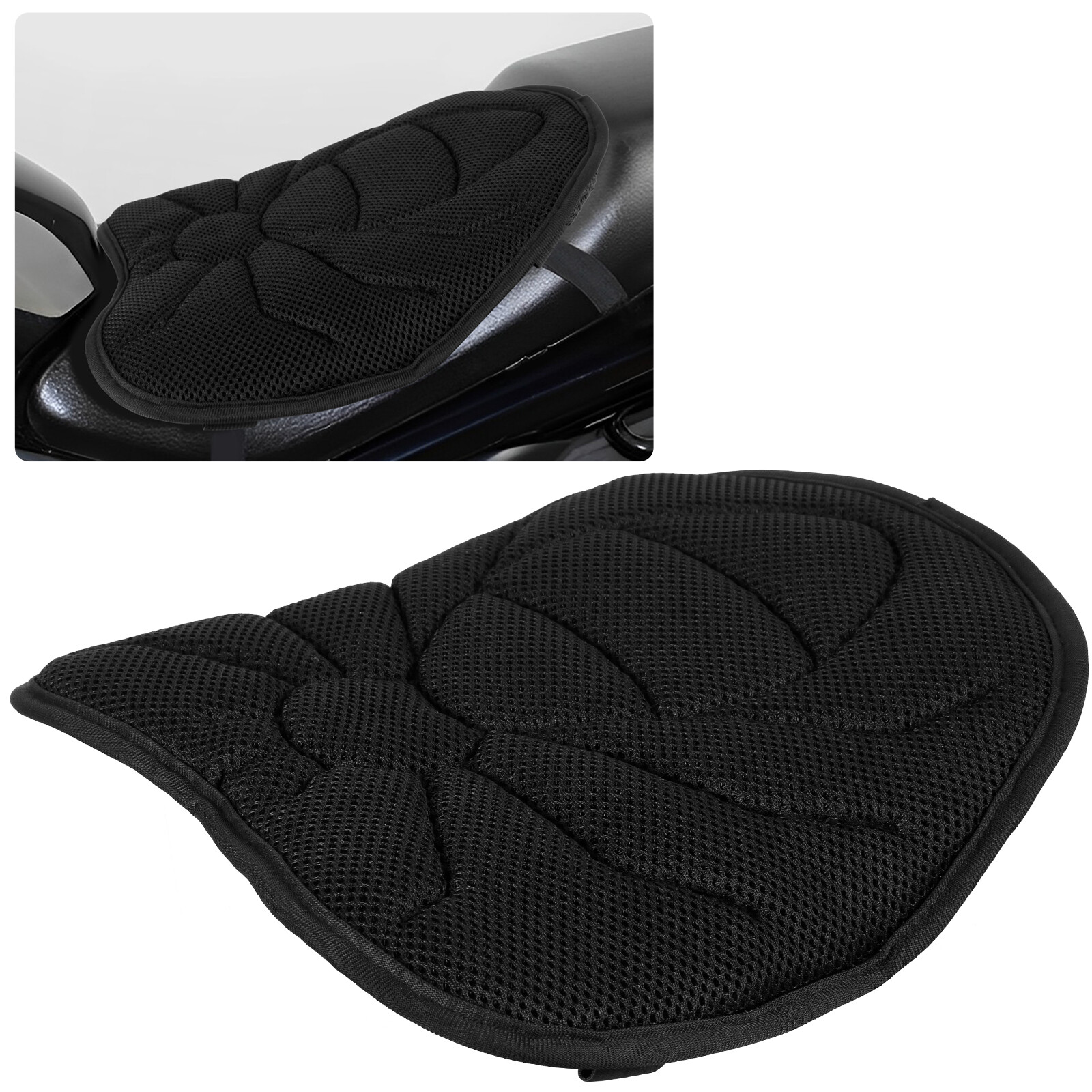 Motorcycle Seat Cushion Non Slip Air Mesh Adjustable Motorbike Seat Pad