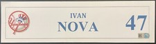 Ivan Nova New York Yankees Game-Used Cardstock Locker Name Plate MLB Holo
