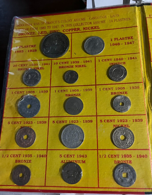 Coins Collection Indochine-Annan Vietnam Sealed Book/Album, 34