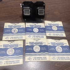 Vintage Sawyers View Master Stereoscope 3D Black Bakelite 1950s 6 Reels Included