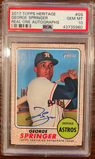 2017 Topps Heritage Real One Autographs GEORGE SPRINGER #GS Auto PSA 10