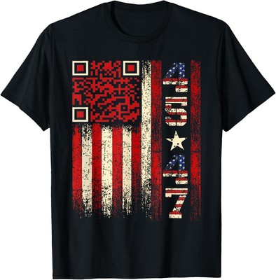 Funny QR Scan Me President Trump 4547 Trump Dancing Code T-Shirt